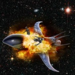 Exploding spaceship by Abinosys 150x150